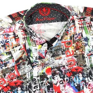 Au Noir‎ Men's Long Sleeve Button Up Shirt Japan Harajuku Size 9 ~ 2XL New